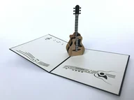 Kartki okolicznościowe i zaproszenia - Gitara Akustyczna, 3d Kartka, Muzyka, Dzień Ojca - miniaturka - grafika 1