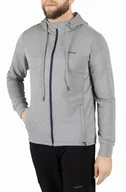 Bluzy sportowe męskie - Bluza męska bambusowa rozpinana z kapturem Viking Lonetree 0800 szary - miniaturka - grafika 1