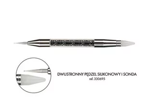 DWUSTRONNY SILIKONOWY PĘDZEL DO ZDOBIEŃ I SONDA - Akcesoria do paznokci - miniaturka - grafika 1