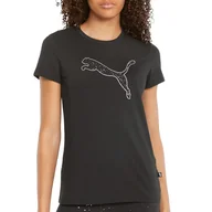 Koszulki sportowe damskie - Koszulka Puma Power Graphic 84882601 - czarna - miniaturka - grafika 1