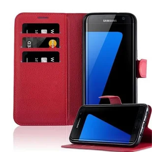Etui ochronne Cadorabo do Samsung Galaxy S7 EDGE w kolorze czerwonym etui na telefon komórkowy z magnetycznym zamknięciem - Etui i futerały do telefonów - miniaturka - grafika 1