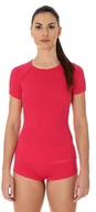 Pozostała odzież narciarska - Brubeck, Koszulka damska termiczna z krótkim rękawem, Active Wool, różowy, rozmiar XL - miniaturka - grafika 1