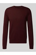Swetry męskie - Sweter o kroju slim fit z mieszanki wiskozy z fakturowanym wzorem - Antony Morato - miniaturka - grafika 1