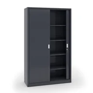 Szafy biurowe - B2B Partner Szafa metalowa z żaluzjowymi drzwiami - 2 szt., 1990x1200x450 mm, an - miniaturka - grafika 1