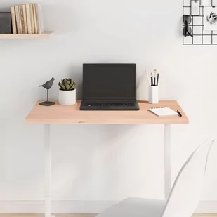 vidaXL Blat stołu, 80x50x2 cm, surowe drewno dębowe - Meble modułowe i akcesoria - miniaturka - grafika 1