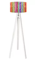 Lampy stojące - Macodesign Lampa podłogowa Kolorowy płotek tripod-foto-039p-w, 60 W - miniaturka - grafika 1