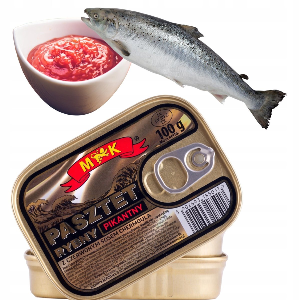 MK Pasztet Rybny Pikantny z Sosem Chermoula Z Orientalną Nutą 100g