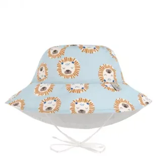 Lassig Dwustronny kapelusz przeciwsłoneczny UV80 Splash & Fun Lew powder blue, rozm. 46/49 - Czapeczki dla niemowląt - miniaturka - grafika 1