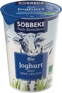 Sobbeke (nabiał z mleka krowiego) JOGURT NATURALNY 3,8% BIO 500 g - Zdrowa żywność - miniaturka - grafika 1