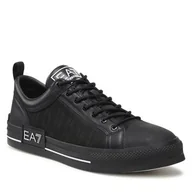 Trampki damskie - Trampki EA7 Emporio Armani X8X135 XK294 S387 Triple Black/Wht Eb - miniaturka - grafika 1