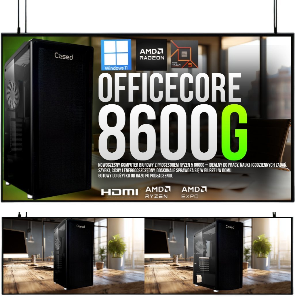 Komputer Adronix ZESTAW BIUROWY OfficeCore R5 8600G/16GB/RADEON 760M/512GB/W11 17905546623