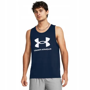 KOSZULKA męska UNDER ARMOUR bez rękawów 1382883-408 granatowa S - Koszulki męskie - miniaturka - grafika 1