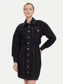 Sukienki - KARL LAGERFELD Sukienka jeansowa A4W13019 Granatowy Relaxed Fit - miniaturka - grafika 1
