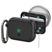Akcesoria do słuchawek - Etui Spigen Mag Armor Magsafe Apple Airpods Pro 1 / 2 Matte Black - miniaturka - grafika 1
