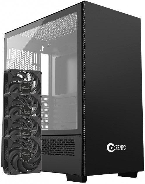 Obudowa do komputera ZENPC Z3 Solid Black 4x Fander P12 PWM PST