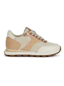 Trampki damskie - Geox Skórzane sneakersy "Spherica Vseries" w kolorze kremowo-pomarańczowym - miniaturka - grafika 1