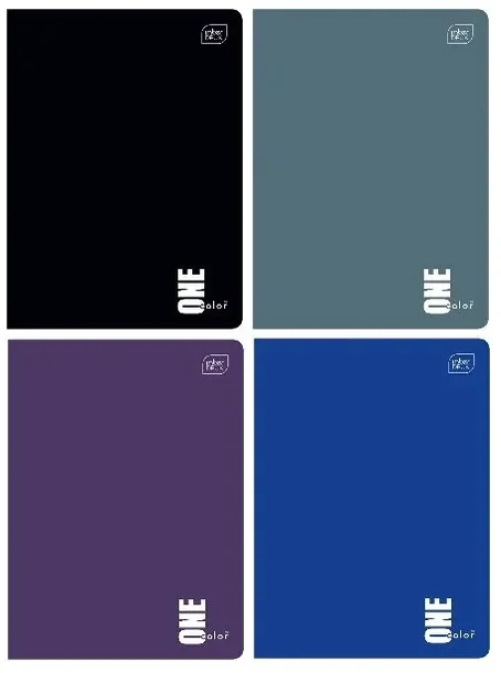 Zeszyt A5 60k kratka INTERDRUK One Color mix dla chłopca 4szt