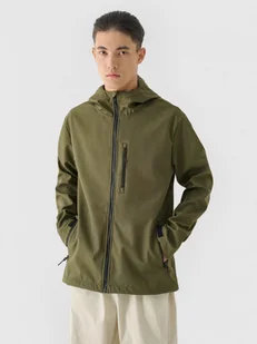 Męska kurtka softshell 4F 4FRAW24TSOFM397 - oliwkowa/khaki - Kurtki męskie - miniaturka - grafika 1