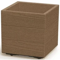 Donice - Donica PROSPERPLAST Madera Square ECO Wood 13.1L Brązowy - miniaturka - grafika 1