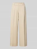 Spodnie damskie - Spodnie szerokie z mieszanki wiskozy model ‘LEA’ - miniaturka - grafika 1