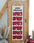 Ozdoby bożonarodzeniowe - KALENDARZ ADWENTOWY z 24 kieszonkami, rękodzieło, 144x50 cm, - miniaturka - grafika 1