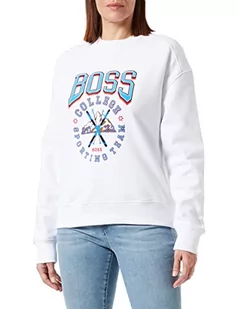 BOSS Bluza damska, biała, XL - Bluzy damskie - miniaturka - grafika 1