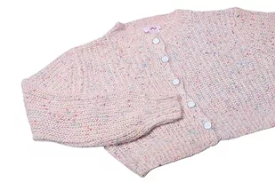 myMo Damski kardigan Lazy Chic z okrągłym dekoltem różowy, rozmiar XS/S, Rosa, XS - Swetry damskie - miniaturka - grafika 1
