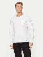 Koszulki męskie - Blend Longsleeve Nicolai 20703060 Biały Regular Fit - miniaturka - grafika 1