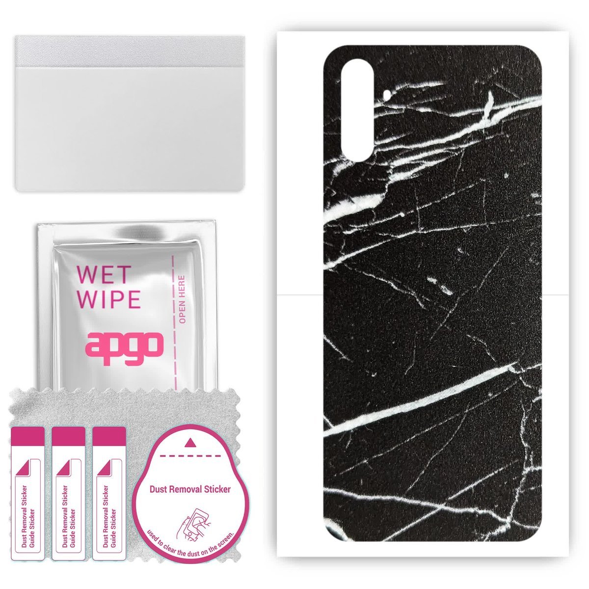 Folia naklejka skórka strukturalna na TYŁ do Realme C3i - Marmur Ciemny - apgo SKINS