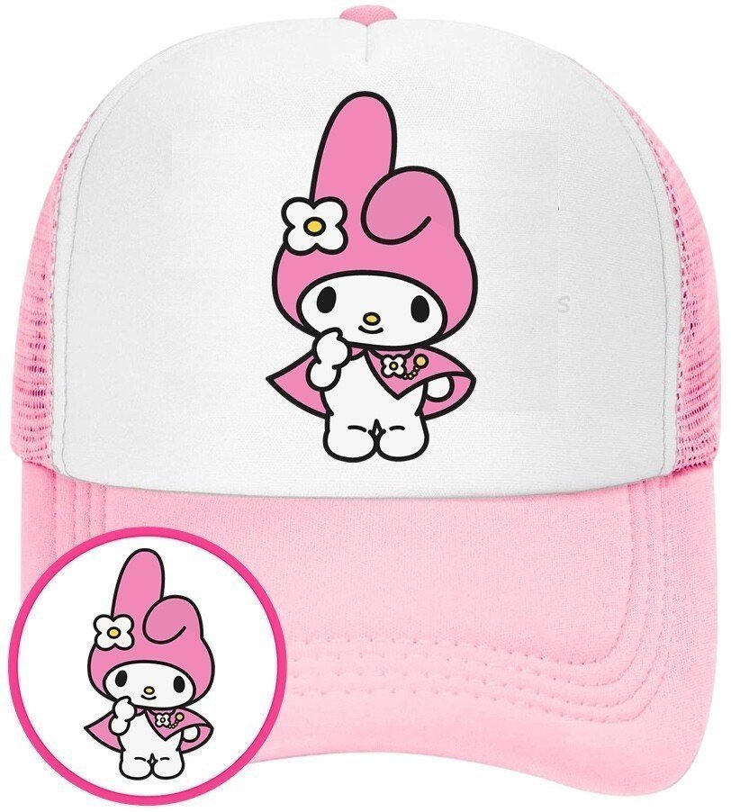 Czapka z Daszkiem Kuromi Różowa z Nadrukiem Lato Siatka Bejsbolówka