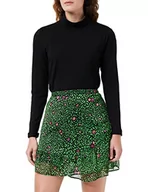Spódnice - VERO MODA Damska spódnica VMCAROLINA KAS HW Mini WVN GA Minirock, czarna/aOP: Carolina, M - miniaturka - grafika 1