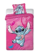 Pościel dla dzieci - Pościel bawełniana 140x200 Lilo i Stitch 001 różowa - miniaturka - grafika 1
