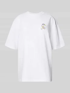 T-shirt typu oversized z nadrukiem z motywem - Koszulki i topy damskie - miniaturka - grafika 1