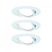 Oprawy, klosze i abażury - Paulmann Base okrągła wychylna LED 3x5W 230V GU10 51mm Biały-mat/metal 93422 - miniaturka - grafika 1