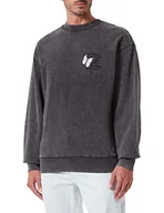 Bluzy męskie - BOSS Męska bluza Weacid, Black1, L - miniaturka - grafika 1