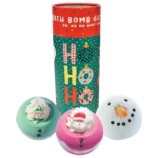 Bomb Cosmetics Ho Ho Ho tuba upominkowa z kulami do kąpieli 3szt - Kosmetyki do kąpieli - miniaturka - grafika 1