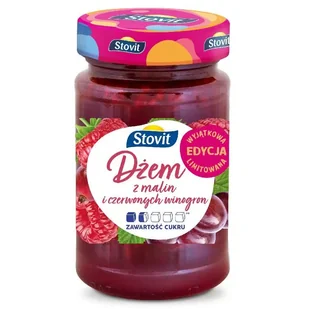 Dżem z Malin i Czerwonych Winogron Stovit 260g - Dżem - miniaturka - grafika 1