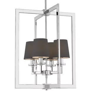 EVO LAMPA wisząca EVO P04021WH abażurowa OPRAWA metalowy ZWIS ramki chrom EVO P04021WH - Lampy sufitowe - miniaturka - grafika 1