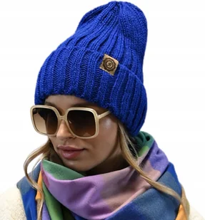 CIEPŁA czapka damska wełniana POLSKI produkt ZIMA modny fason i kolor WEŁNA - Czapki damskie - miniaturka - grafika 1