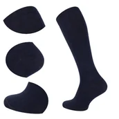 Skarpetki męskie - Skarpety Podkolanówki uciskowe dla podróżnych kompresyjne 43/46 granatowe - miniaturka - grafika 1