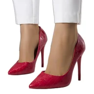 Czółenka - BM Czerwone szpilki Fusteri - miniaturka - grafika 1