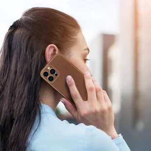 Dux Ducis Yolo etui iPhone 14 Pro elegancki pokrowiec ze skóry ekologicznej brązowy - Etui i futerały do telefonów - miniaturka - grafika 13