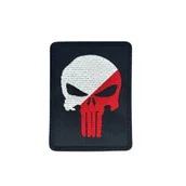 Odzież taktyczna i umundurowanie - Patch Punisher z nożem survivalowym w karcie 76mm x 100mm - miniaturka - grafika 1