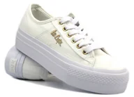Trampki damskie - Trampki damskie na platformie - Lee Cooper LCW-24-31-2725, białe - miniaturka - grafika 1