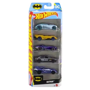 Hot Wheels Batman 5-pak Zestaw Małych Samochodzików - Samochody i pojazdy dla dzieci - miniaturka - grafika 1