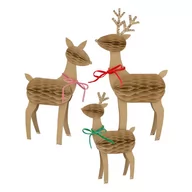 Ozdoby bożonarodzeniowe - Figurki świąteczne zestaw 3 szt. Reindeer Family – Meri Meri - miniaturka - grafika 1