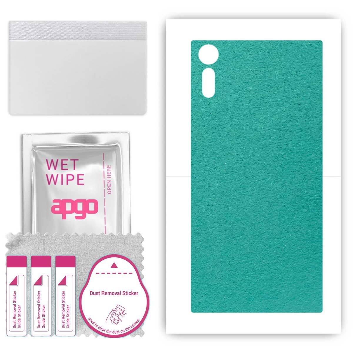 Folia naklejka skórka strukturalna na TYŁ Zamsz do Sony Xperia XZ - Zamsz Miętowy - apgo SKINS