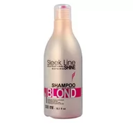 Szampony do włosów - Stapiz Sleek Line Blush Blond, szampon nadający różowy odcień, do włosów blond z jedwabiem, 300 ml - miniaturka - grafika 1