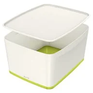 Przyborniki na biurko - Pojemnik Duży LEITZ MyBOX z Pokrywką Biało-Zielony /52161064/ - miniaturka - grafika 1