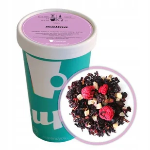 Najlepsza sypana herbata owocowa MALINA EKO hibiskus ananas rodzynki 200g - Herbata - miniaturka - grafika 1